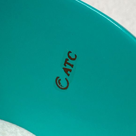 ATC Chunky Bangle Bracelet Wood Solid Green Abstract Multi Color Block - Picture 7 of 9